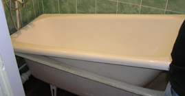 Установка акрилового вкладыша в стальные и чугунные ванны в СПб недорого.
